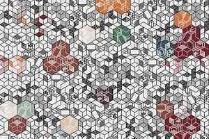 Линолеум Forbo Sarlon Graphic 15dB 9309T4315 dark kubik фото  | FLOORDEALER